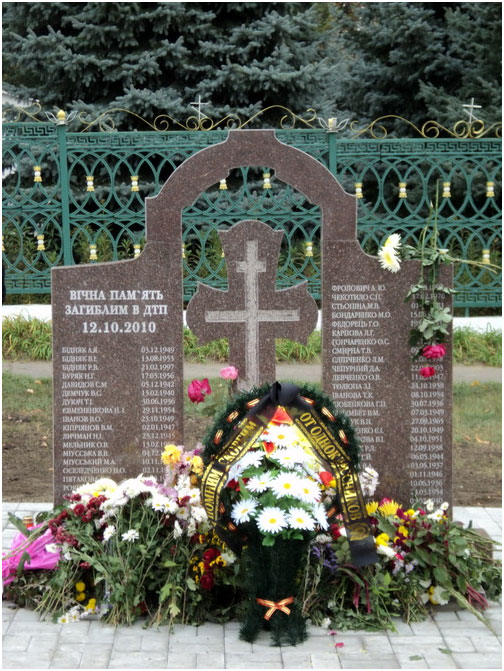 памятник погибшим на переезде Никополь-Марганец памятник погибшим на переезде Никополь-Марганец