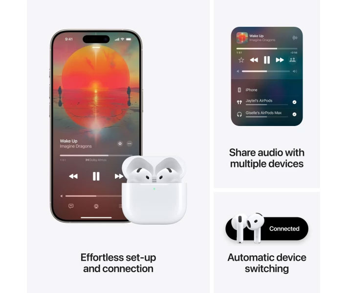 Наушники Apple AirPods 4 (MXP63ZE/A) White Наушники Apple AirPods 4 (MXP63ZE/A) White