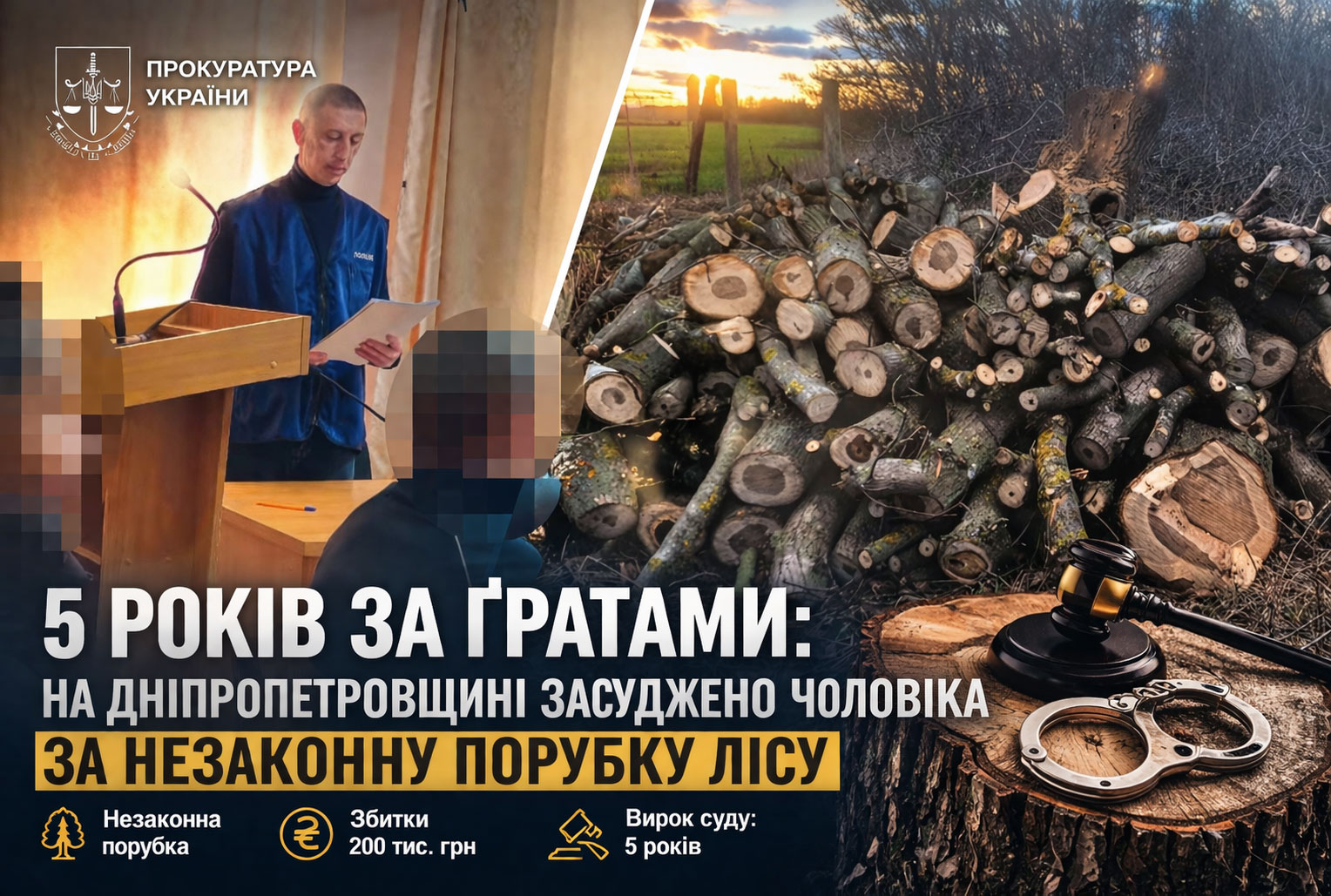 Приговор за незаконную порубку леса Приговор за незаконную порубку леса