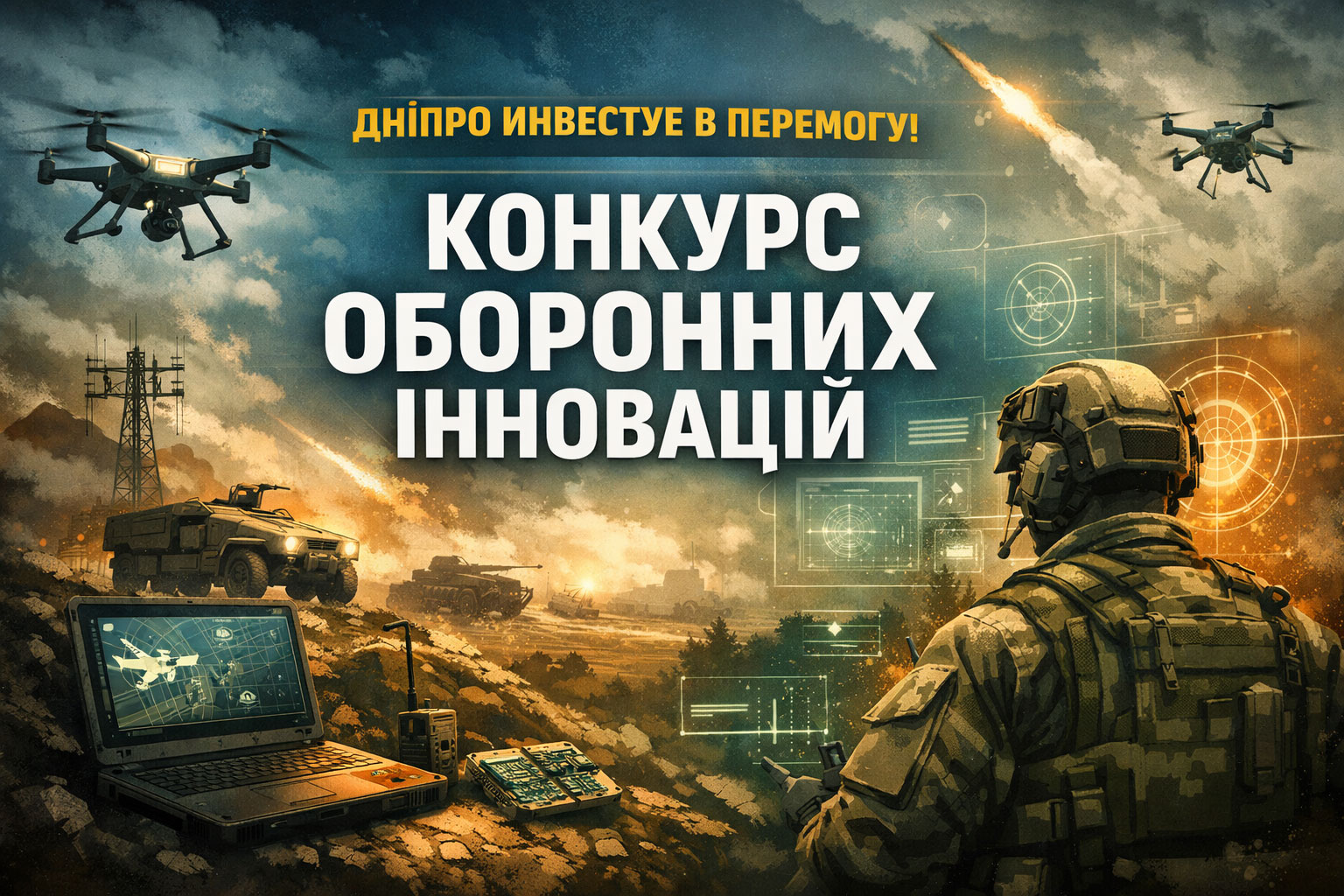 Днепр инвестирует в технологии победы: стартовал конкурс оборонных инноваций с бюджетом 10 млн. грн. Днепр инвестирует в технологии победы: стартовал конкурс оборонных инноваций с бюджетом 10 млн. грн.