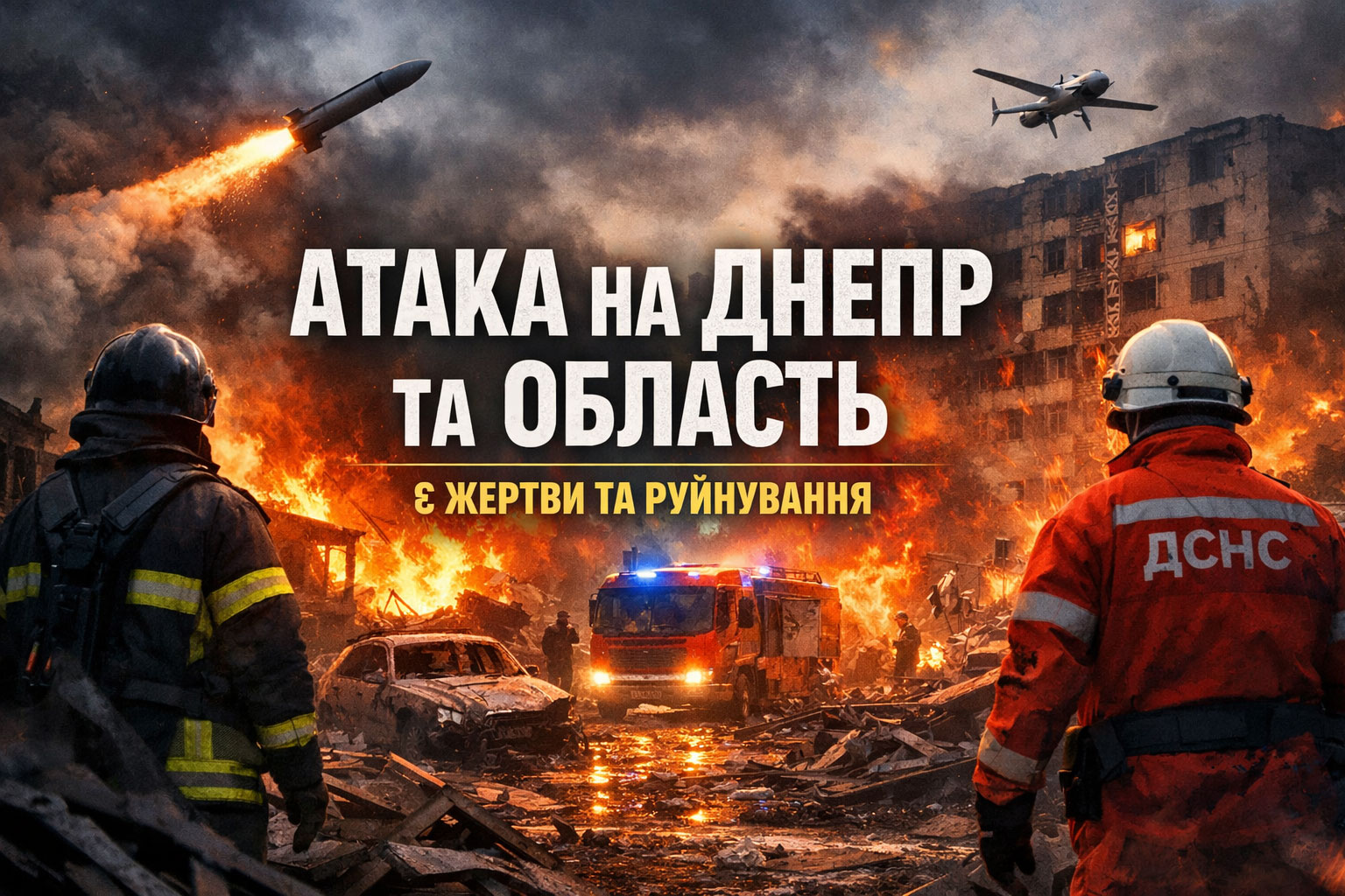 Массированная атака на Днепр и Днепропетровскую область 16 апреля 2026 года: погибшие, раненые, разрушения, работа спасателей и полиции Массированная атака на Днепр и Днепропетровскую область 16 апреля 2026 года: погибшие, раненые, разрушения, работа спасателей и полиции