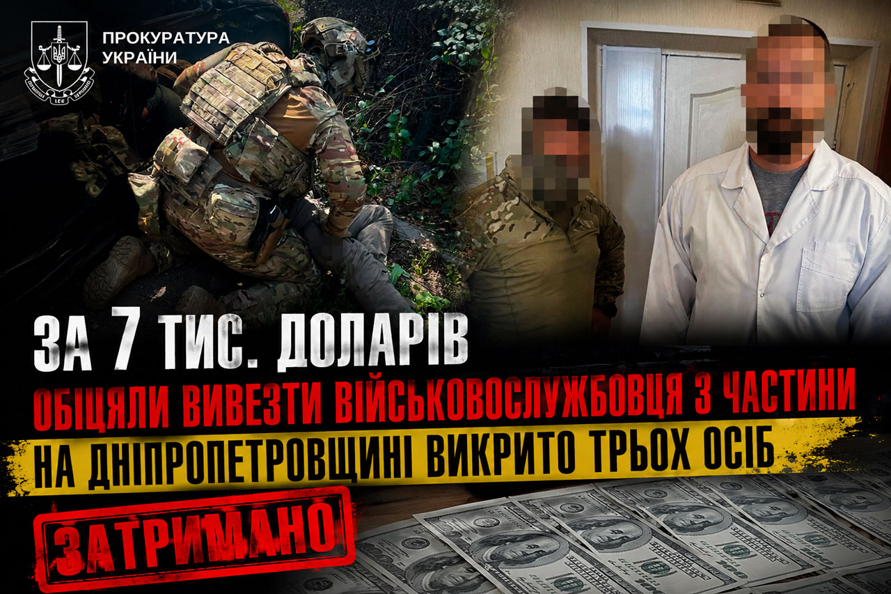 За 7 тысяч долларов обещали вывезти военнослужащего из части: в Днепропетровской области разоблачена преступная схема За 7 тысяч долларов обещали вывезти военнослужащего из части: в Днепропетровской области разоблачена преступная схема