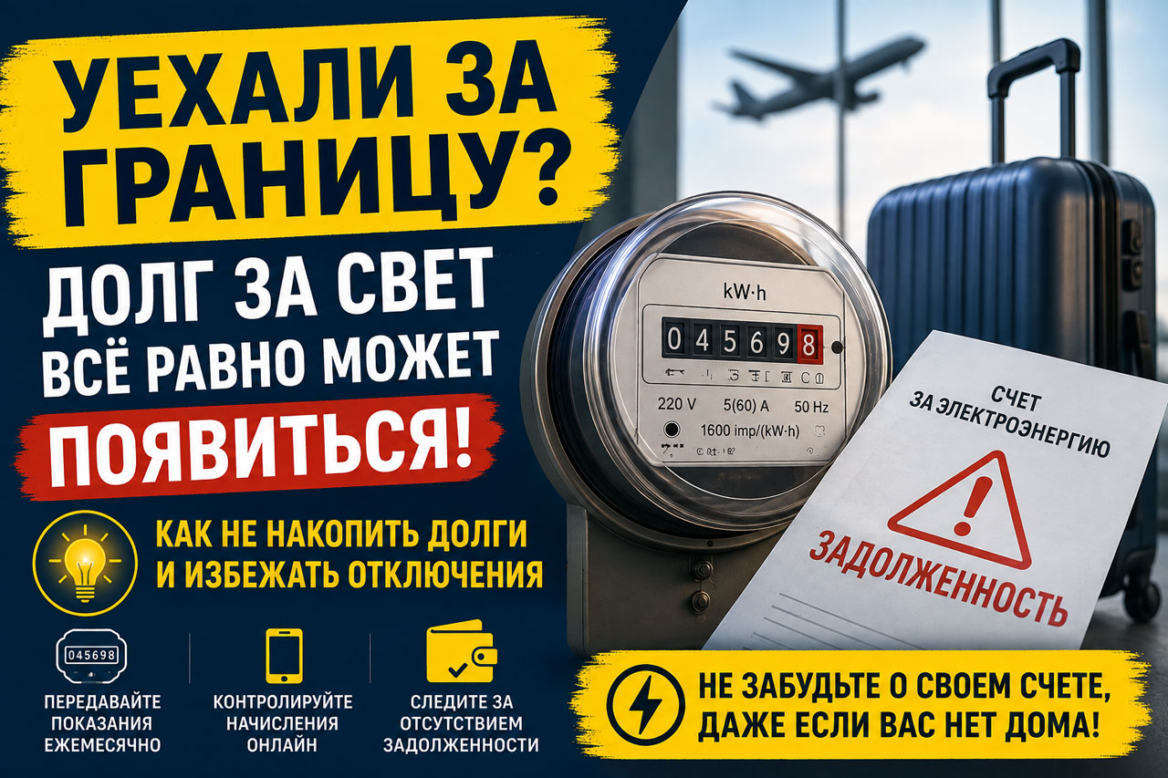 Уехали за границу и не пользуетесь электричеством: почему всё равно может появиться долг Уехали за границу и не пользуетесь электричеством: почему всё равно может появиться долг