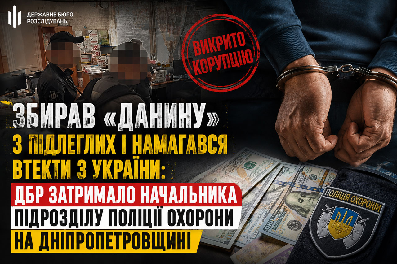 На Днепропетровщине задержали начальника полиции охраны: его подозревают в систематических поборах с подчинённых На Днепропетровщине задержали начальника полиции охраны: его подозревают в систематических поборах с подчинённых