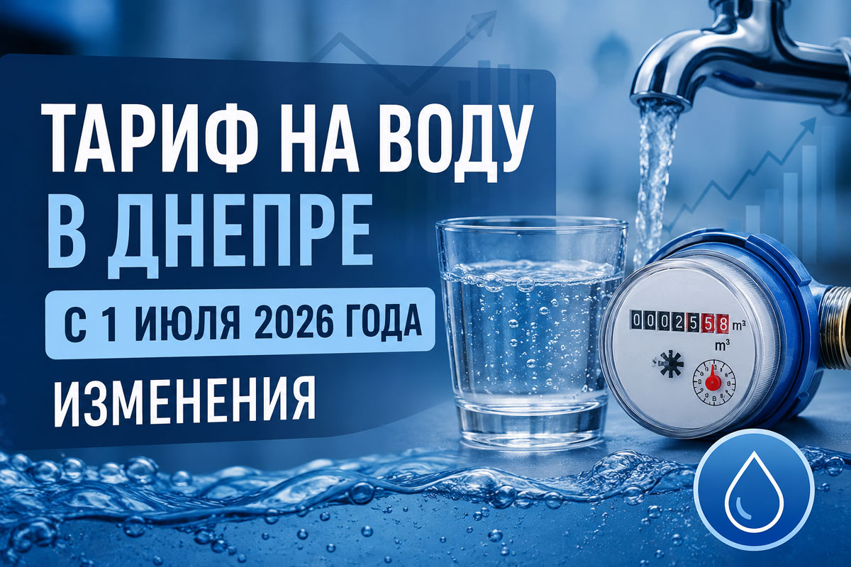 В Днепре с 1 июля 2026 года изменился тариф на воду: сколько будут платить жители и почему выросла стоимость услуг В Днепре с 1 июля 2026 года изменился тариф на воду: сколько будут платить жители и почему выросла стоимость услуг