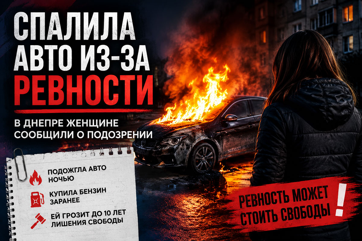 Из-за ревности сожгла автомобиль: в Днепре женщине сообщили о подозрении в умышленном поджоге Из-за ревности сожгла автомобиль: в Днепре женщине сообщили о подозрении в умышленном поджоге