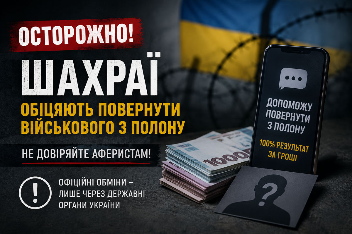 Мошенник обещал вернуть украинского военного из российского плена и выманил у семьи более 400 тысяч гривен Мошенник обещал вернуть украинского военного из российского плена и выманил у семьи более 400 тысяч гривен