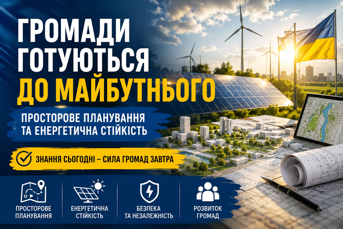 Пространственное планирование и энергетическая устойчивость: на Днепропетровщине громадам рассказали, как готовиться к будущим вызовам Пространственное планирование и энергетическая устойчивость: на Днепропетровщине громадам рассказали, как готовиться к будущим вызовам