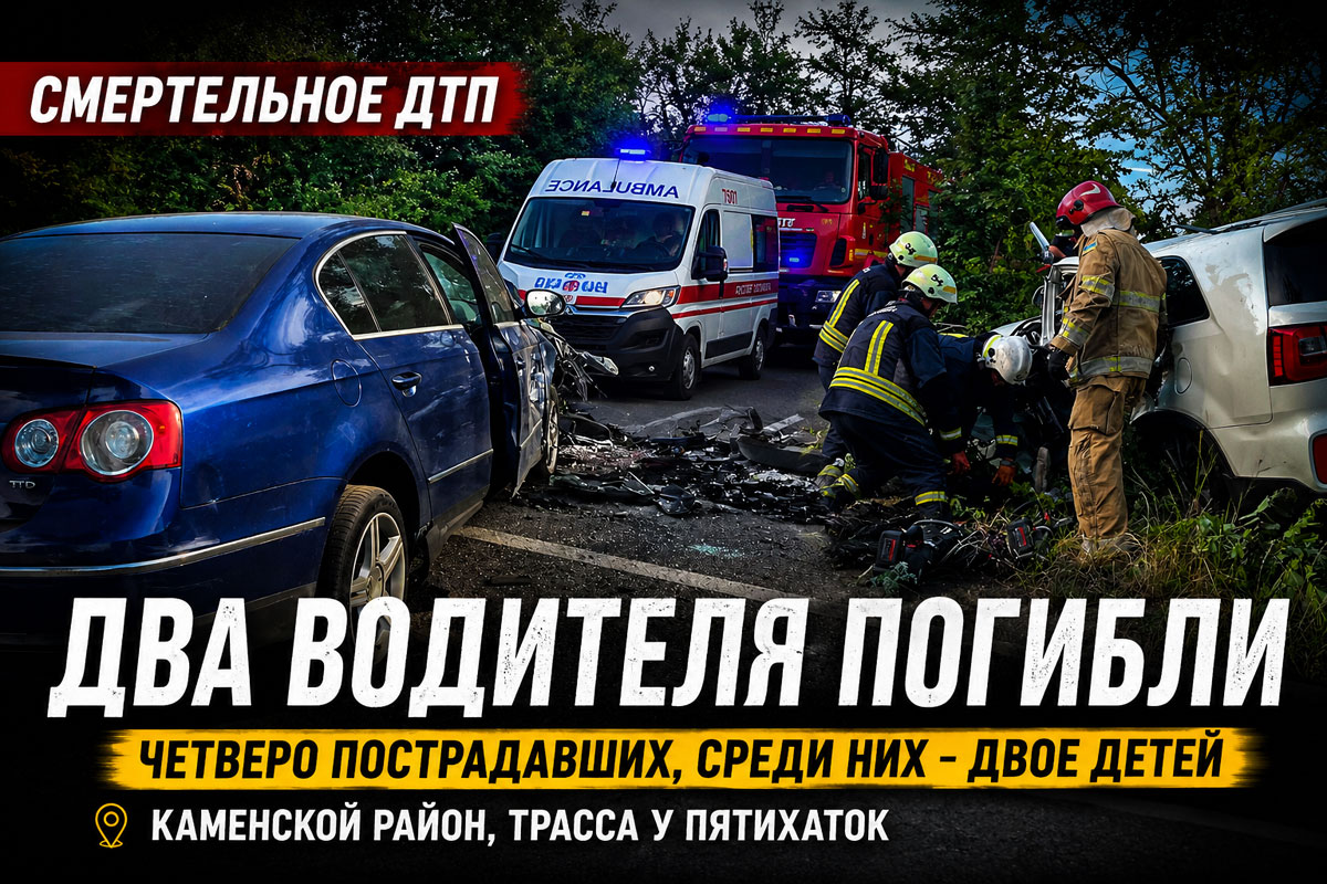 Смертельное ДТП в Каменском районе: два человека погибли, среди пострадавших — двое детей Смертельное ДТП в Каменском районе: два человека погибли, среди пострадавших — двое детей