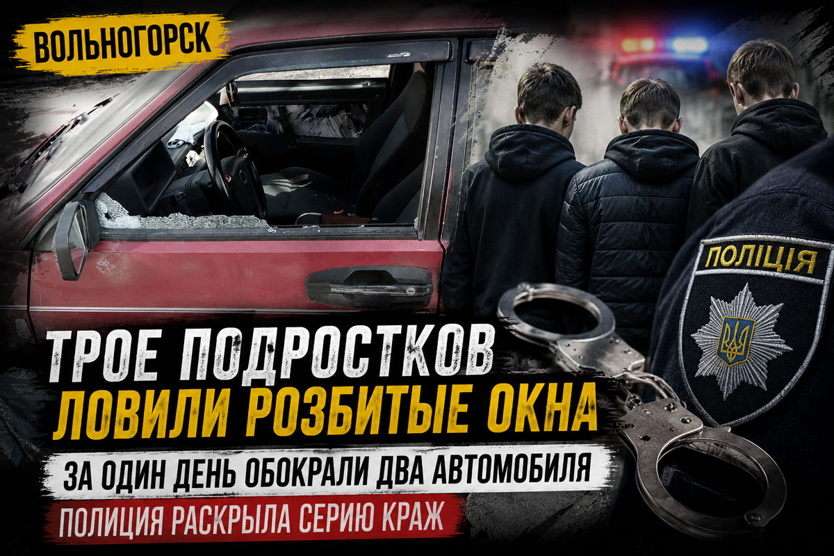 В Вольногорске трое подростков подозреваются в серии краж из автомобилей В Вольногорске трое подростков подозреваются в серии краж из автомобилей