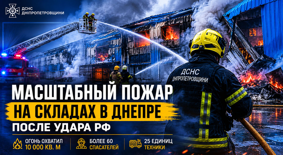 Масштабный пожар на складах в Днепре после удара РФ: спасатели более суток ликвидировали последствия атаки Масштабный пожар на складах в Днепре после удара РФ: спасатели более суток ликвидировали последствия атаки