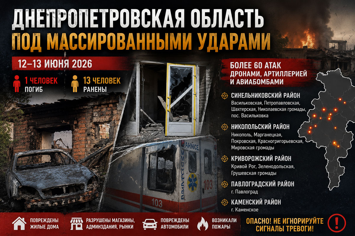 Хронология обстрелов Днепропетровской области за сутки: погибший, десятки атак и разрушения в пяти районах Хронология обстрелов Днепропетровской области за сутки: погибший, десятки атак и разрушения в пяти районах