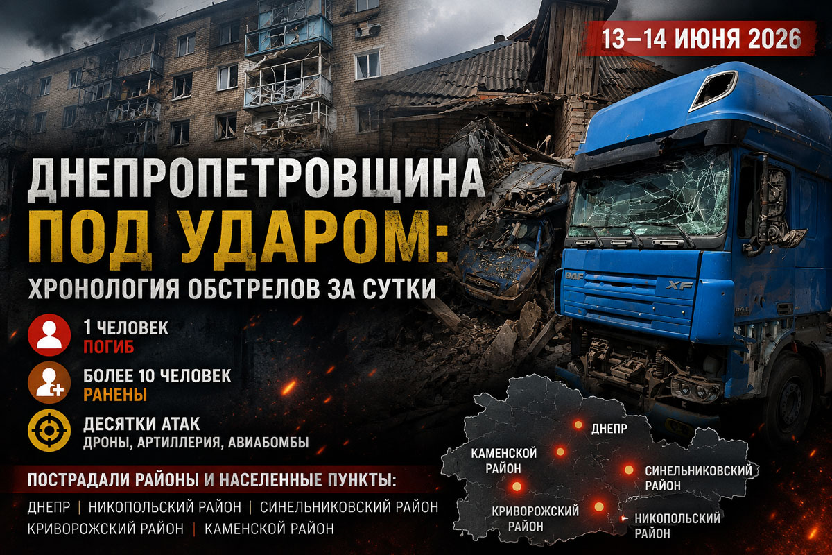 Хронология обстрелов Днепропетровской области 13-14 июня: погибший, раненые и десятки атак за сутки Хронология обстрелов Днепропетровской области 13-14 июня: погибший, раненые и десятки атак за сутки