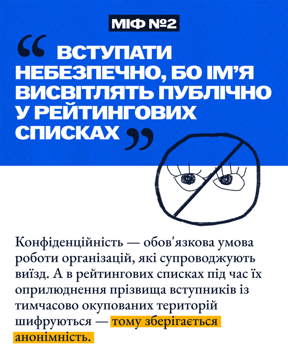 Поступление абитуриентов с оккупированных территорий: какие мифы мешают молодежи получить украинское образование Поступление абитуриентов с оккупированных территорий: какие мифы мешают молодежи получить украинское образование