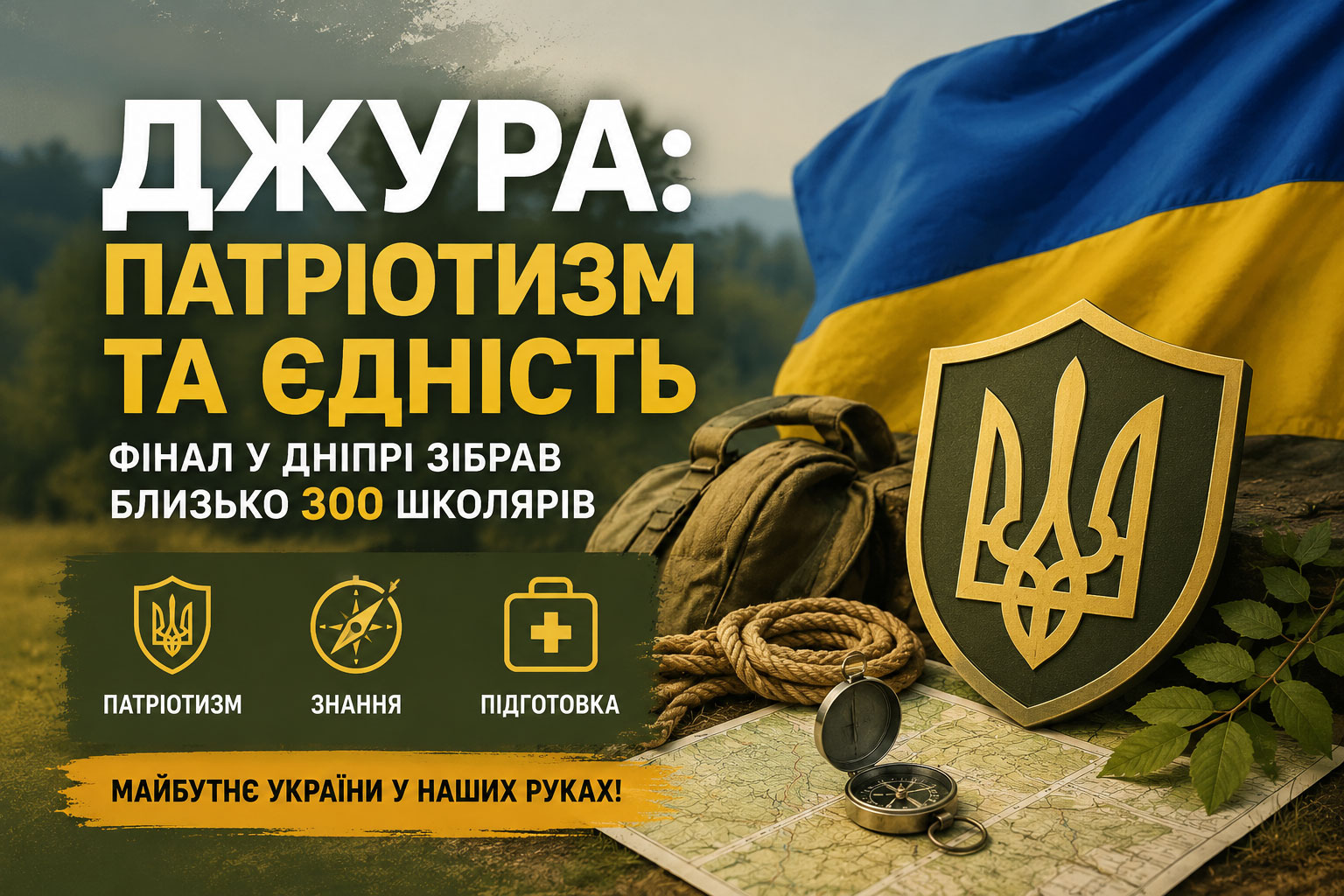 В Днепре завершился финал игры «Джура»: почти 300 школьников соревновались в тактической подготовке, медицине и ориентировании В Днепре завершился финал игры «Джура»: почти 300 школьников соревновались в тактической подготовке, медицине и ориентировании