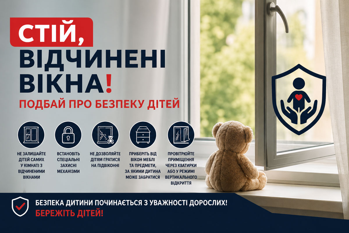 Открытые окна — скрытая угроза: полиция Днепра предупредила родителей об опасности для детей Открытые окна — скрытая угроза: полиция Днепра предупредила родителей об опасности для детей