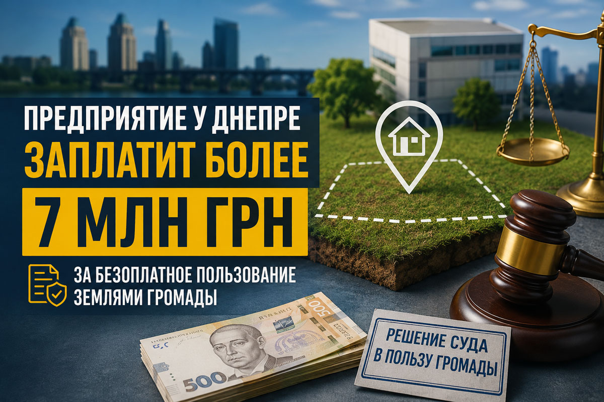В Днепре предприятие обязали вернуть громаде более 7 миллионов гривен за незаконное пользование землей В Днепре предприятие обязали вернуть громаде более 7 миллионов гривен за незаконное пользование землей