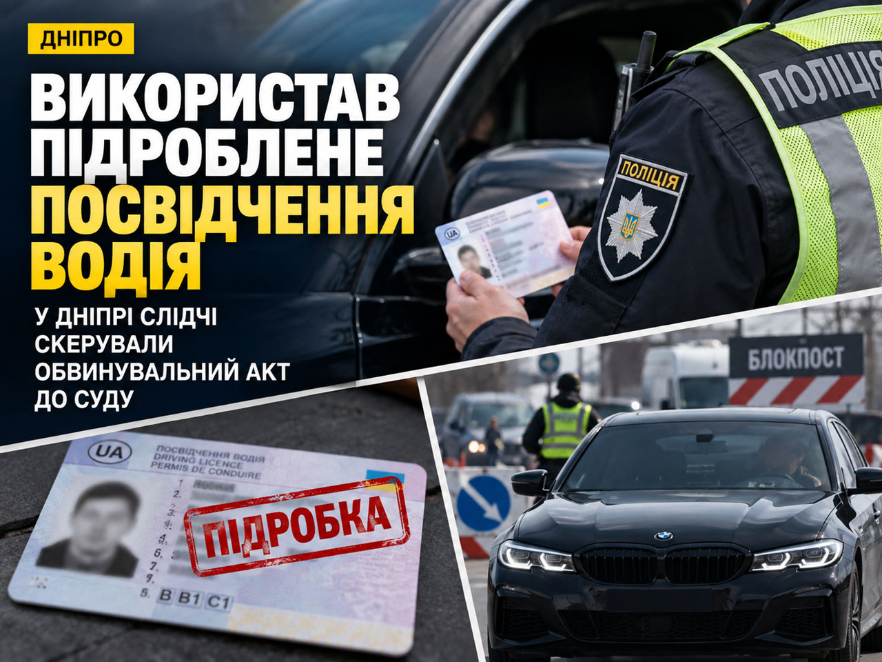 В Днепре 18-летний водитель использовал поддельное удостоверение: дело передали в суд В Днепре 18-летний водитель использовал поддельное удостоверение: дело передали в суд