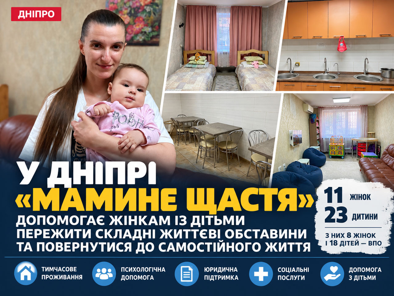 В Днепре центр «Мамино счастье» помогает женщинам с детьми пережить кризис и начать самостоятельную жизнь В Днепре центр «Мамино счастье» помогает женщинам с детьми пережить кризис и начать самостоятельную жизнь