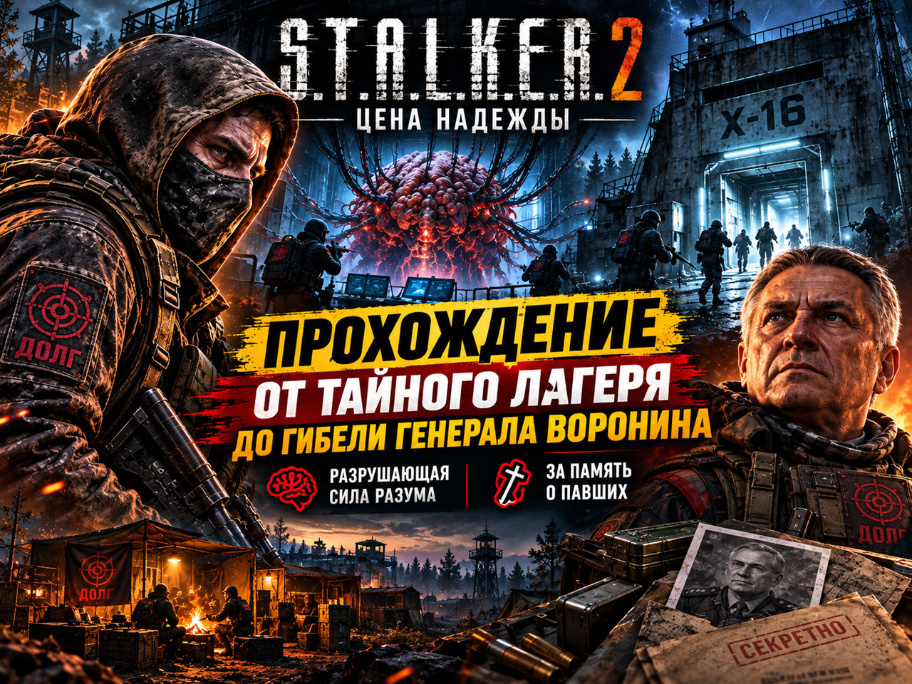 S.T.A.L.K.E.R. 2: «Цена надежды» — прохождение лаборатории X-16 и гибель генерала Воронина за «Долг» S.T.A.L.K.E.R. 2: «Цена надежды» — прохождение лаборатории X-16 и гибель генерала Воронина за «Долг»