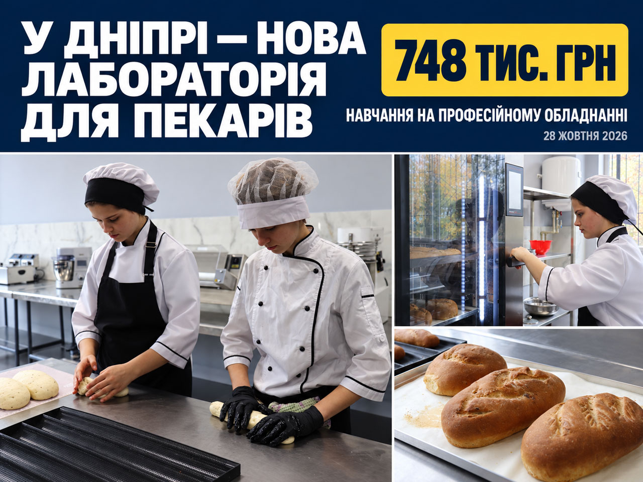 В Днепре оборудовали лабораторию для подготовки пекарей за 748 тысяч гривен В Днепре оборудовали лабораторию для подготовки пекарей за 748 тысяч гривен