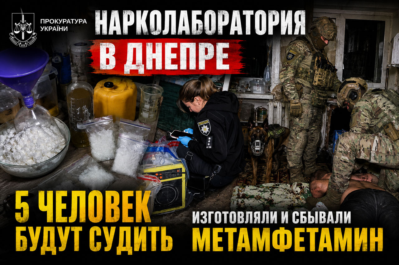 В Днепропетровской области будут судить пятерых участников наркогруппы, изготовлявших метамфетамин для сбыта в Днепре В Днепропетровской области будут судить пятерых участников наркогруппы, изготовлявших метамфетамин для сбыта в Днепре