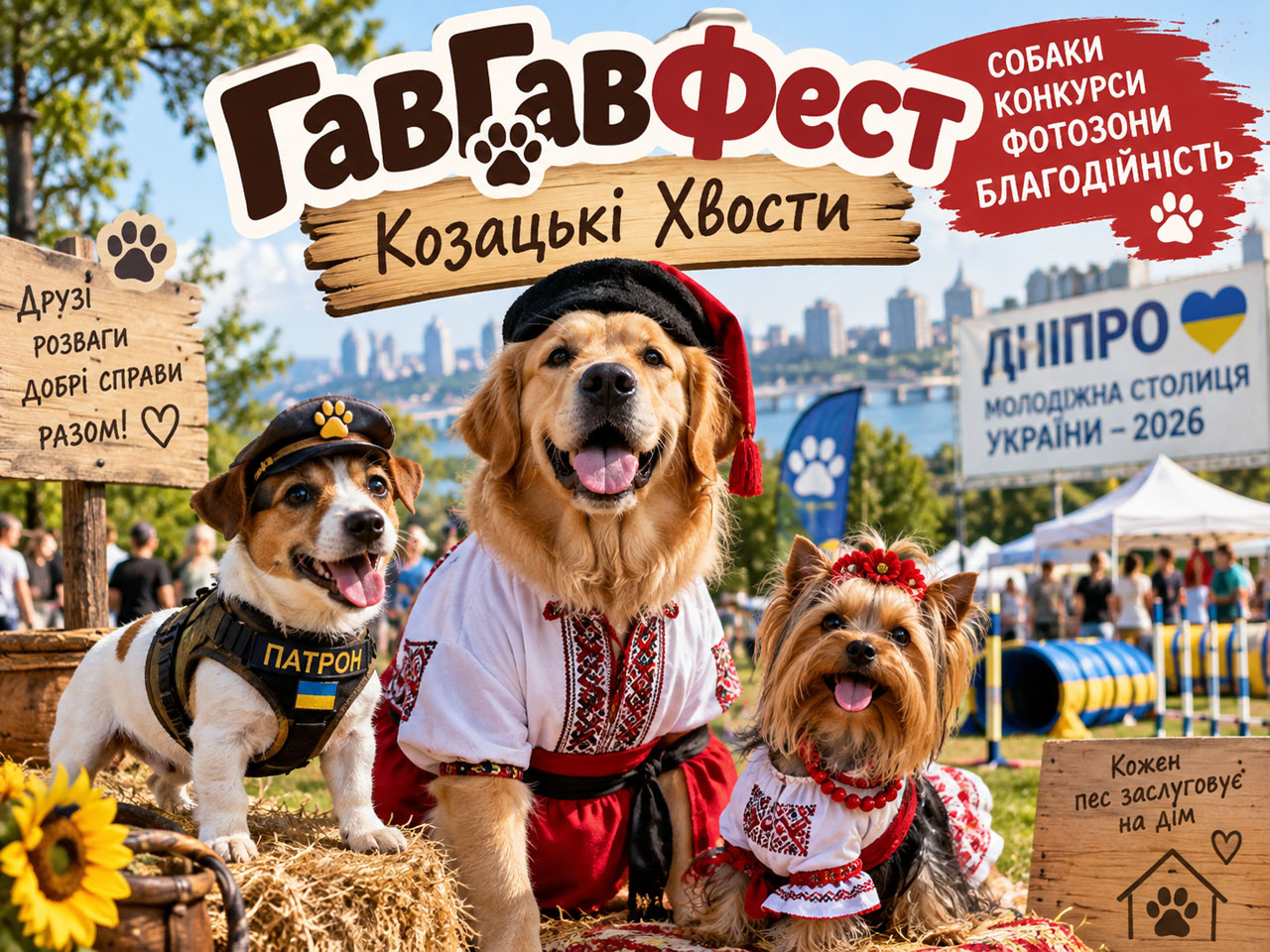 «ГавГавФест: Козацкие Хвосты»: в Днепре устроили собачий показ мод, соревнования и благотворительную акцию «ГавГавФест: Козацкие Хвосты»: в Днепре устроили собачий показ мод, соревнования и благотворительную акцию