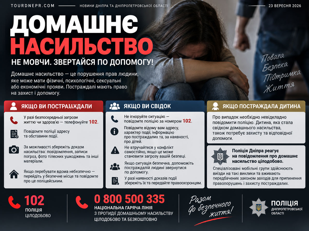 Домашнее насилие в Днепре: что делать пострадавшим и свидетелям и куда обращаться за помощью Домашнее насилие в Днепре: что делать пострадавшим и свидетелям и куда обращаться за помощью